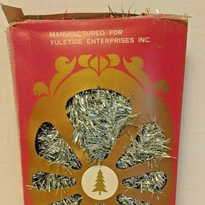 Silver Christmas Garland Vintage Mid Century Modern